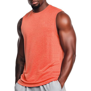 Personaliza tu propia marca: Camiseta sin mangas para hombre, corte ajustado, color liso, de secado rápido, estilo único y holgado. - Product Image 1