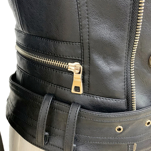 แจ็คเก็ตหนังแท้ทรงสลิมฟิตสำหรับผู้หญิง รุ่นใหม่ล่าสุด คอตั้ง ดีไซน์สำหรับขี่มอเตอร์ไซค์ เป็นมิตรต่อสิ่งแวดล้อม เหมาะสำหรับฤดูหนาว - Product Image 6