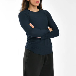 Blank Polyester <b>Compression</b> Gym Training Long Sleeve Women's Shirt High Quality Slim Fit Breathable Custom Shirt For Activewear - Product Image 6