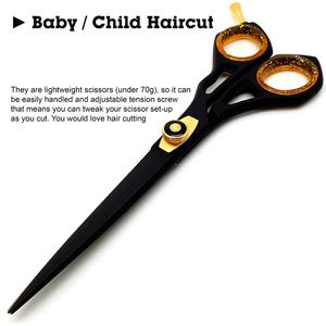 Ciseaux de coiffure professionnels en acier inoxydable 440C, lame tranchante, manche long, pour droitiers, manche en plastique - Product Image 3