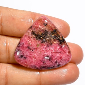 Cabujón de rodolita natural al por mayor, piedras preciosas lisas sueltas para la fabricación de joyas para collares, colgantes, anillos - Product Image 1