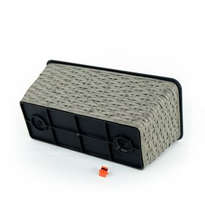 Set di 2 Vasi Intelligenti Rettangolari in Vimini Intrecciato a Mano, Grigio, Autoirriganti per Interni ed Esterni - Product Image 6