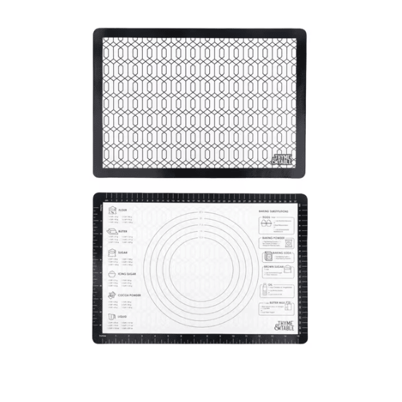 Thyme & Table Double-Sided Silicone Baking Mat Easy Clean with Measurements Baking & Pastry Tool