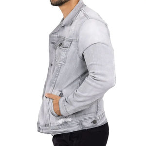 Veste en jean vintage élégante pour homme, 100 % coton, décontractée, streetwear d'hiver, coupe ample, personnalisable OEM/ODM - Product Image 5