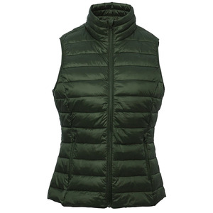 Chaleco acolchado de diseño personalizado para mujer, chaqueta corta sin mangas para invierno, precio al por mayor - Product Image 4