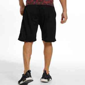 Shorts d'entraînement d'été pour hommes en gros, séchage rapide, pour la gym, la course et le fitness, avec poches, design uni noir décontracté - Product Image 4