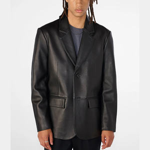 Classic Genuine Sheep Skin Leather Bomber Jacket Men High Quality Stand Collar Waterproof Eco-Friendly Winter Front Customizable - Product Image 1