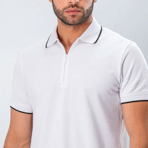 Servicio OEM/ODM, MOQ Bajo, Camiseta Polo para Hombre, Ropa de Entrenamiento, Precio Competitivo, Camiseta Polo con Cierre de Cremallera de Cuarto para Hombre, Venta Directa de Fábrica - Product Image 2
