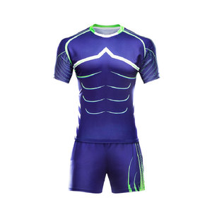 ชุดรักบี้ระบายอากาศได้ดี น้ำหนักเบา แห้งเร็ว ชุดฝึกซ้อมทีมกีฬา ดีไซน์ตาข่ายทนทาน ผลิตจากโพลีเอสเตอร์ สำหรับผู้ชาย วัยผู้ใหญ่ เล่นกีฬา - Product Image 1