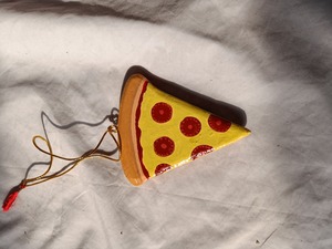 Pizza Slice Christmas <b>Tree</b> <b>Ornament</b> Hand Painted Food Hanging Decoration Party Favor Gift - Product Image 3