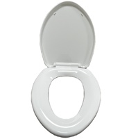 Abattant de toilettes universel à fermeture lente, design moderne, en plastique, installation facile