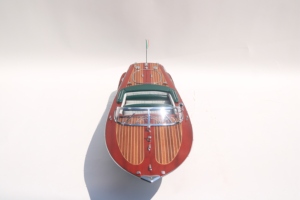 เรือใบจำลอง RIVA ARISTON (สีน้ำเงินเข้ม) ทำมือจากไม้ งานสั่งทำพิเศษ ตั้งโชว์ได้ ตกแต่งธีมมหาสมุทร ของสะสมและงานศิลปะ - Product Image 3