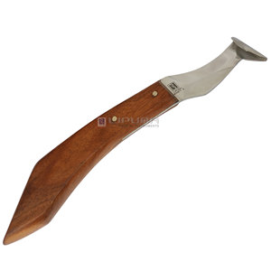 Cuchillo para Pezuñas LIPUMA con Mango de Madera para Mano Derecha, Acero Inoxidable, Herramienta de Recorte Afilada para Vacas y Caballos, Uso por Herradores - Product Image 1