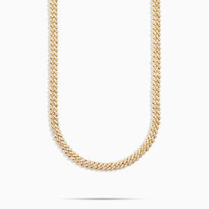 925 Sterling Silver 5mm <b>Iced</b> <b>Out</b> Miami Cuban Link <b>Chain</b> VVS Moissanite Yellow Gold Hip Hop Necklace - Product Image 1