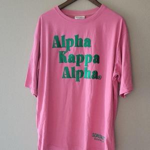 Camiseta de Algodón con Cuello en V para Mujer, Bordada con Logotipo de Letras Griegas, de Calidad de Exportación, Suave, Informal, de Manga Corta, Tallas Personalizadas - Product Image 2