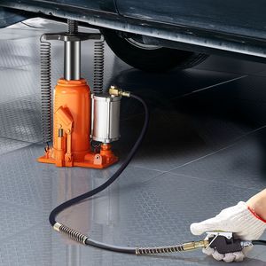 Cric hydraulique pneumatique de 20 tonnes (44092 lb) avec plage de levage de 10,2 à 19,5 pouces, cric de voiture robuste soudé, utilisation pneumatique/manuelle - Product Image 2