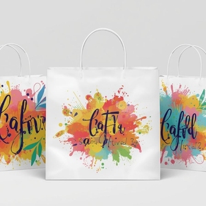 Bolsa de papel textil de alta gama con estampado en lámina dorada disponible. Solución de envoltura de regalo de lujo para joyería, relojes, cosméticos. Bolsa de papel premium. - Product Image 4
