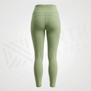 Comfortable Scrunch Butt High Waist Knitted Fabric Leggings Breathable Seamless Workout Logo Fitness Gym Active Wear - Product Image 2