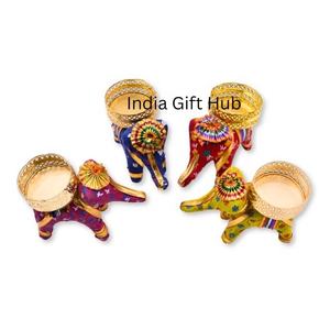 Chandelier éléphant attrayant pour Noël décoratif Diwali décor à la maison Chunri Diya Diya titulaire - Product Image 2