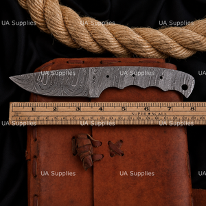 Kit de Fabricación de Cuchillos de Acero de Damasco Forjado a Mano de Alta Calidad, Hoja Entera, Punta Recta, para Caza al Aire Libre, Bushcraft, DIY, OEM - Product Image 2
