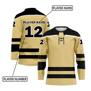 Maillot de hockey sur glace personnalisé sublimé respirant imprimé avec le nom de l'équipe 100% polyester Service OEM - Product Image 3