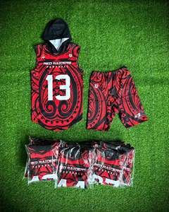 Tenues de football sublimées pour garçons Red Raiders, manches longues, à capuche, respirantes, vêtements de sport, 100% polyester, ensemble de maillots d'équipe - Product Image 4