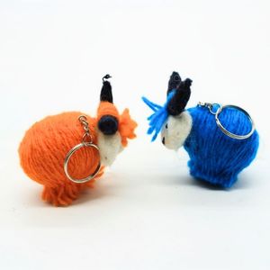 Handmade <b>Wool</b> Felt Sheep Keychain Cute Animal Bag Charm Decoration - Product Image 3