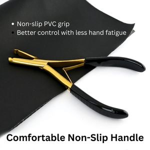Herramienta Profesional de Engaste para Extensiones de Cabello con Micro Anillos de un Solo Orificio, Alicates Duraderos de Acero Inoxidable para Cerrar Cuentas, para Estilistas de Cabello - Product Image 3