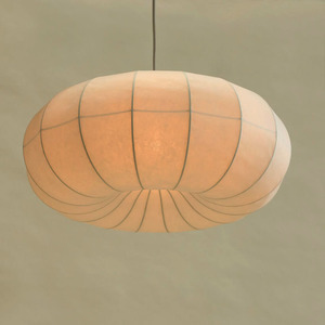 Lámpara Colgante de Tela Estilo Japandi Moderno, Lámpara de Techo con Forma de Calabaza Wabi-Sabi para Sala de Estar, Venta al Por Mayor - Product Image 1