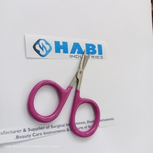 High Quality Stainless Steel Curved Blade Mini Right-Handed Rubber Grip <b>Cuticle</b> <b>Scissors</b> Custom Professional Embroidery <b>Scissors</b> - Product Image 2