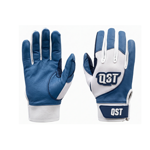 Gants de frappe de baseball bleu marine, paume en cuir, dos en maille respirante, légers, avec support de poignet, pour adulte, logo personnalisé, OEM, ODM - Product Image 1