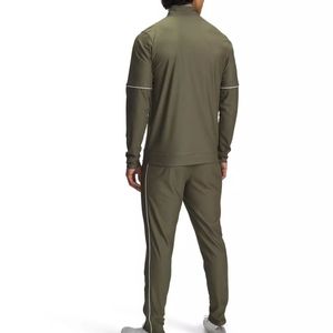 <b>Soccer</b> Training Suit Performance Mock Neck Top And Tapered Joggers Breathable Polyester Spandex Athletic Professional Gym Sets - Product Image 2