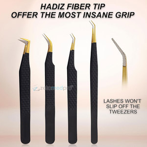Pinces à cils de précision pour l'application d'extensions, pinces à cils professionnelles en gros, fournitures de salon - Product Image 2