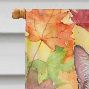 California Spangled Cat Fall Leaves Poste de manga de porche grande Colgante de pared decorativo Multicolor Poliéster Patio Banner Obra de arte - Product Image 3