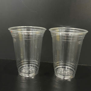 Vasos desechables ecológicos de plástico PET de 16oz y 24oz para café frío, leche, refrescos, para llevar, con tapas, precio económico. - Product Image 2