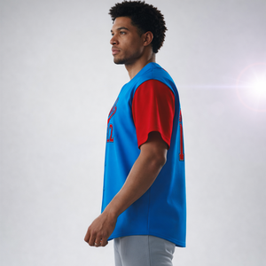 Jersey de béisbol de alta calidad con botones, sublimado, 100% poliéster, unisex. - Product Image 6