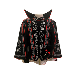 Carnival Prince Suit Blue Velvet Prince Costume Silver Embroidery White Fur Trim Fancy Carnival Dress - Product Image 4