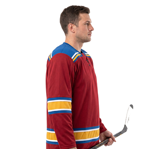 Camiseta de hockey deportiva personalizada para hombre, camiseta de hockey de entrenamiento de alta calidad para hombre, camisetas de hockey sobre hielo de manga corta con cuello en V para hombre - Product Image 3