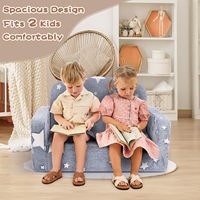 Canapé pliable pour enfants, canapé en peluche pour fille et garçon, meuble pour enfants, canapé compressé à rabat 2 en 1