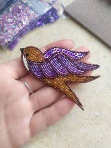 Handmade Decorative Embroidery Beaded Brooch for Clothing Accessories - Product Image 5