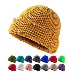 Custom Knit Beanie Hat Soft Warm <b>Winter</b> <b>Cap</b> for Men Women Unisex Wholesale OEM Acrylic Ribbed Skull Beanie Plus - Product Image 6