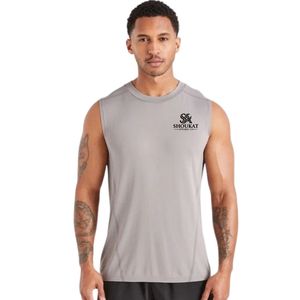 Camiseta sin mangas gris para hombre, cuello redondo, para gimnasio, entrenamiento, fitness, deportiva, informal, para correr - Product Image 1