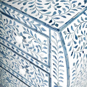 Premium Bone Inlay Accent Cabinet Black White Geometric Inlay Wooden Buffet <b>Sideboard</b> Luxury Home Furnishing - Product Image 4