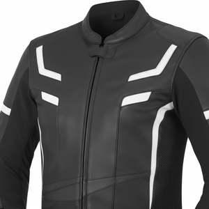 Combinaison de moto professionnelle pour homme en cuir véritable, homologuée CE, 2 pièces, avec empiècements respirants et extensibles - Product Image 6