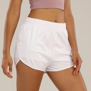 Shorts Casuales de Verano para Mujer, Spandex de Secado Rápido, Cintura Alta Elástica, Corte Holgado, Diseño Liso, para Viajes y Actividades al Aire Libre - Product Image 1