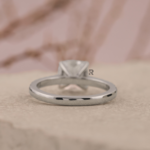 Ayla <b>Cushion</b> & <b>Round</b> Diamond Lab Grown Diamond Pave Engagement Ring 1ct 2ct 3ct 4ct 5ct Diamond Ring 14K 18K PLT950 - Product Image 4
