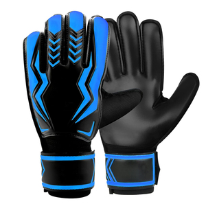 Gants de gardien de but de football à doigts entiers, antidérapants, respirants, avec sangle de poignet réglable, fermeture auto-agrippante, imprimé silicone, unisexe, en PU - Product Image 2
