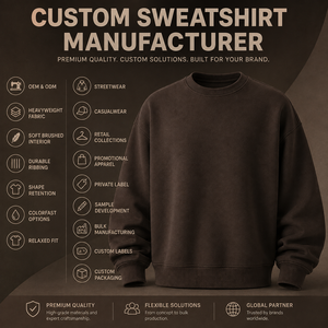 Crewneck Sweatshirt Custom Embroidered Logo Black <b>Pullover</b> Plain <b>Jumper</b> Men's Casual Hoodie Streetwear - Product Image 5