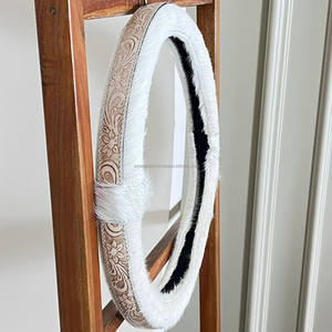 Funda de Volante de Cuero Hecha a Mano, Protector Universal para Volante de Coche, Agarre Cómodo, Decoración Interior Duradera - Product Image 5