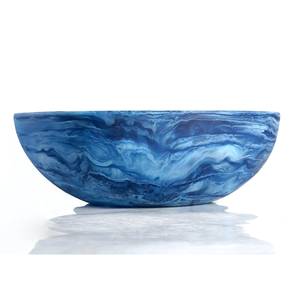 Tazón Azul Ecológico de Resina Artesanal, Diseño Moderno, Superficie Pulida, Tazón Decorativo para Servir Alimentos, Vajilla, Decoración del Hogar, Boda - Product Image 1